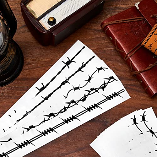 20 Barbed Wire Temporary Tattoos - Removable Body Art for All Ages