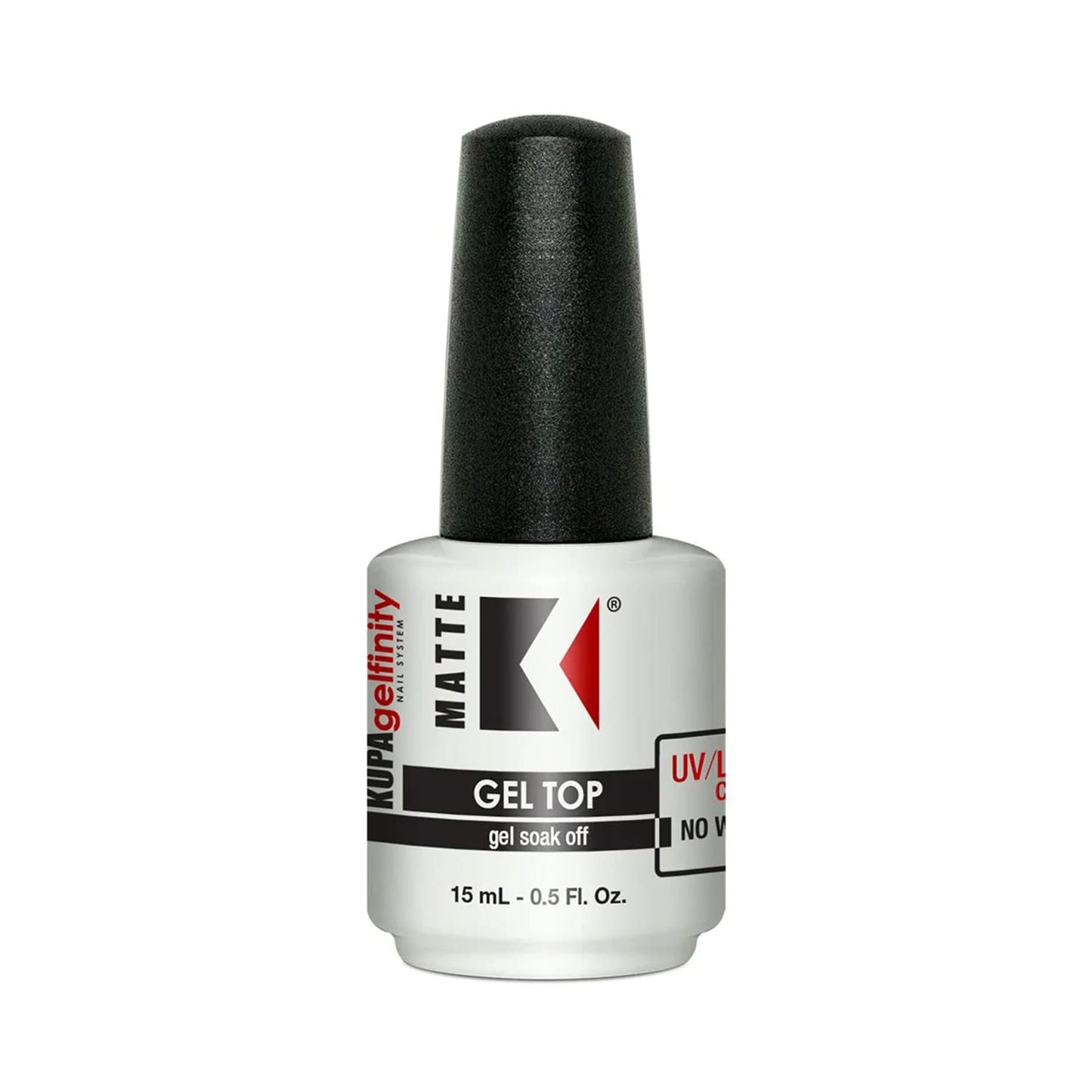 KUPA GelFinity Soak Off Gel - Matte Top Coat (No Wipe) 0.5 Fl Oz