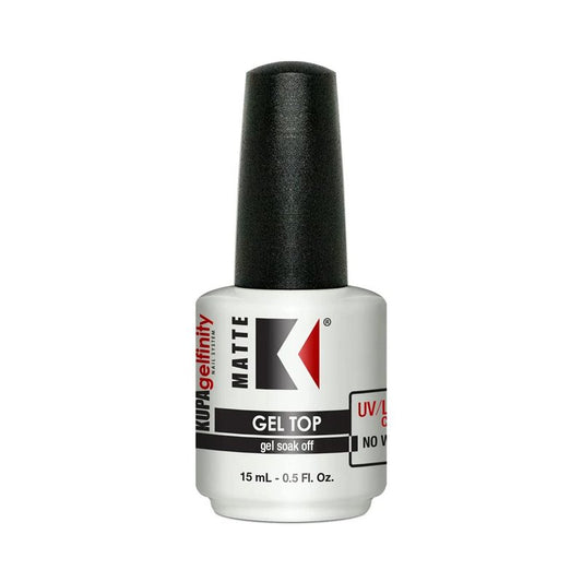 KUPA GelFinity Soak Off Gel - Matte Top Coat (No Wipe) 0.5 Fl Oz