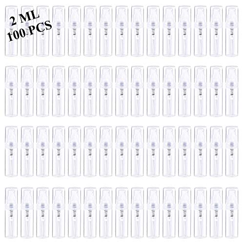 100PCS 2ml Mini Spray Bottles - Refillable Travel Perfume Atomizers