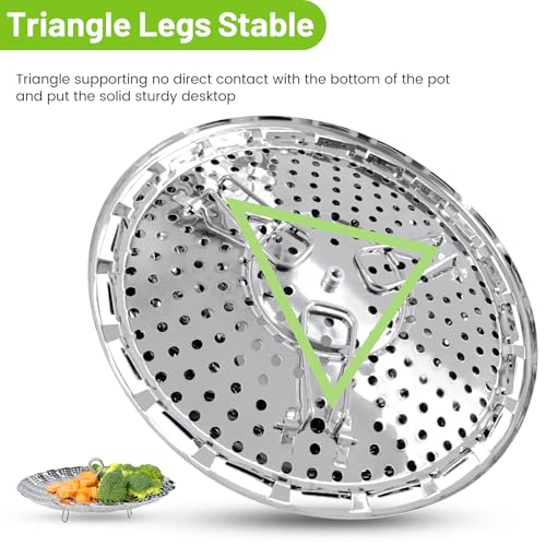 Sayfine Premium Stainless Steel Vegetable Steamer Basket - Expandable & Foldable