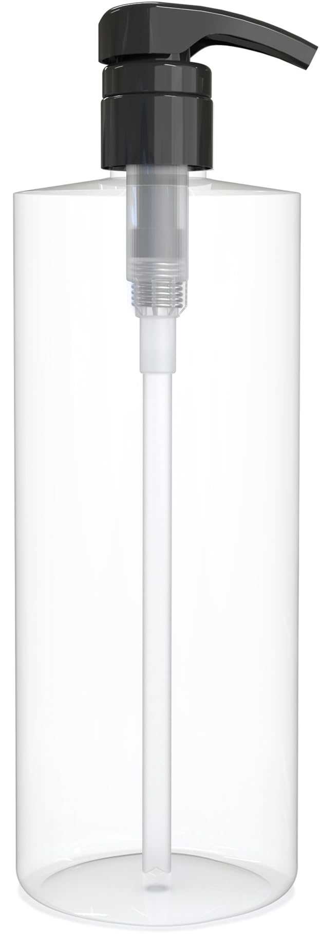 BRIGHTFROM Empty Shampoo Pump Bottle, 32 OZ / 1 Liter, BPA-Free Cylinder Containers, Household & Commercial Use, Black Pump - Leak Proof