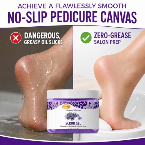 SPA REDI Pedicure Prep Exfoliating Pumice Gel, 16 oz - Hydrating Lavender