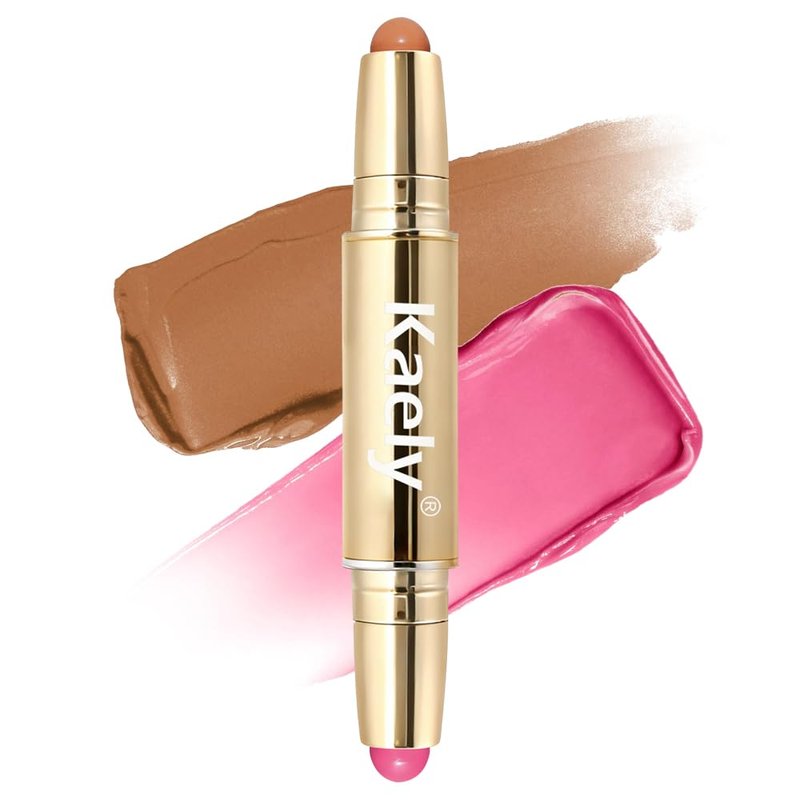 Kaely Contour Blush Multiuse Stick - Cream Bronzer Makeup Palette | Vegan & Cruelty-Free, 02 Berry Tan