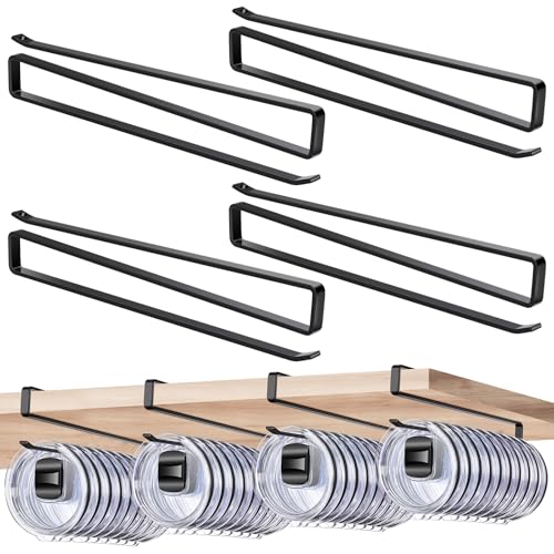 4-Pack Tumbler Lid Organizer Rack - Carbon Steel, Slide-On Design