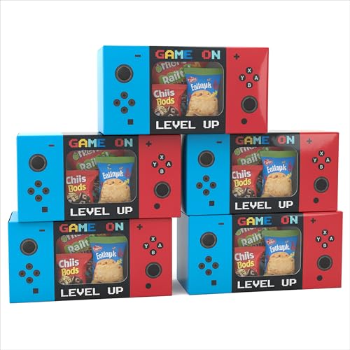 12PCS Video Game Party Favor Boxes with Clear Window - Gamer Treat Boxes