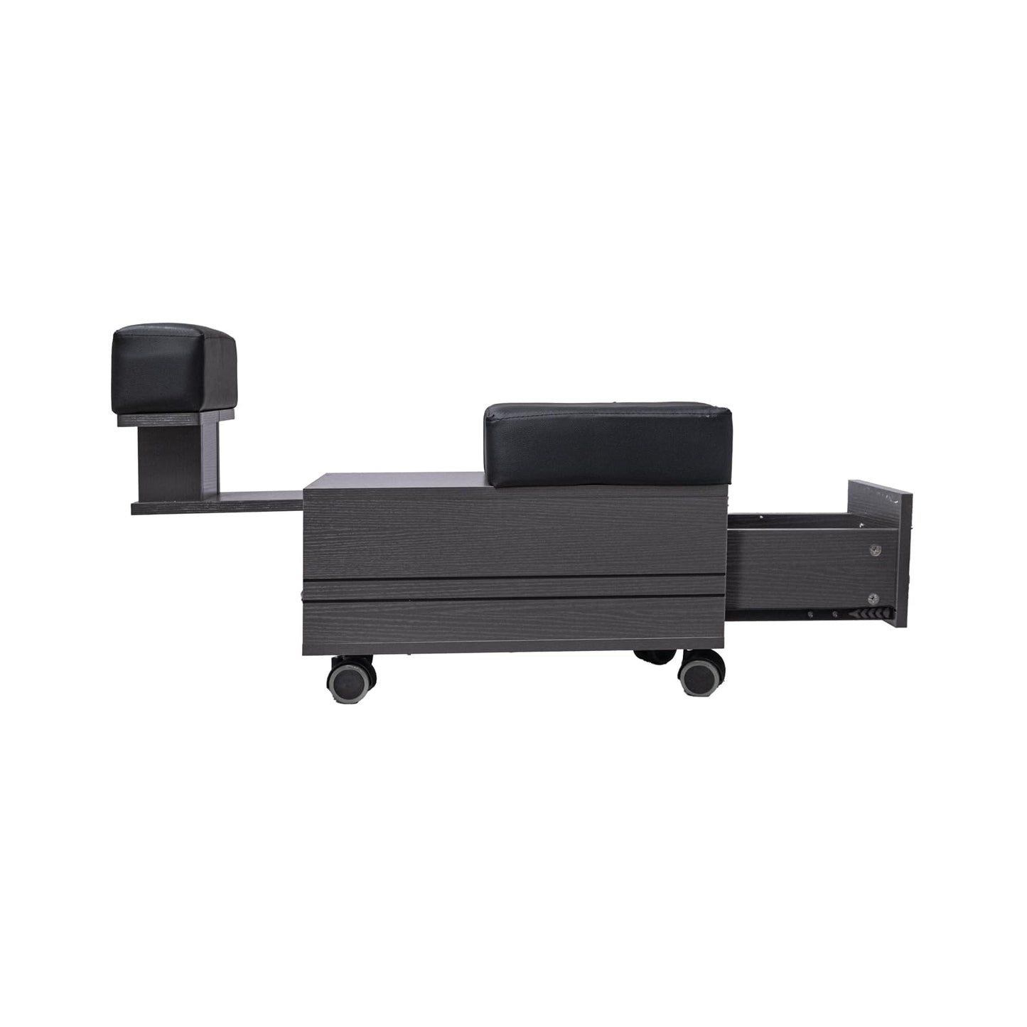 AleraII Pedicure Cart with Footrest Beauty & Spa Nail Salon Furniture, Grey