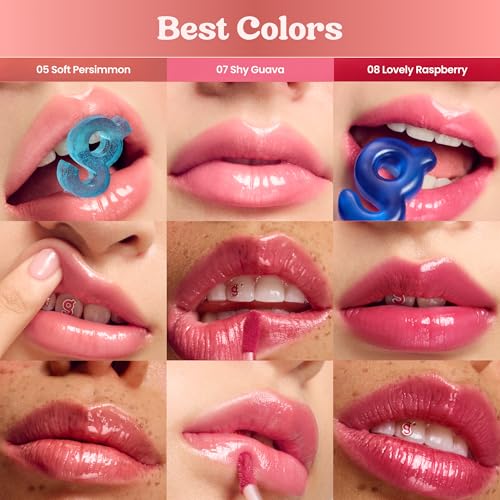 COLORGRAM Fruity Glass Tint 03 Soda Cool Peach - Long Lasting Lip Stain
