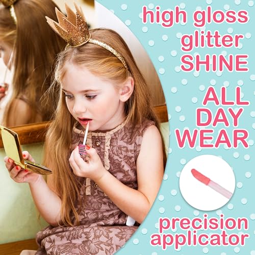 L.O.L. Surprise! Lip Gloss Set - 14 Fruit Flavored Non-Toxic Lip Glosses, 2 Pack of 1 Ounce Each, Kids Party Favors
