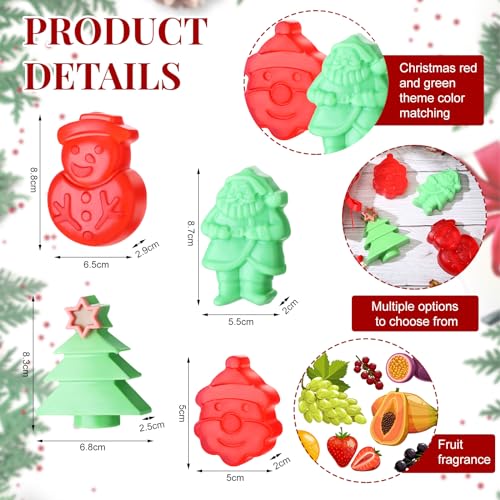 Demissle 4-Piece Christmas Handmade Soap Gift Set - Festive Scented Bars
