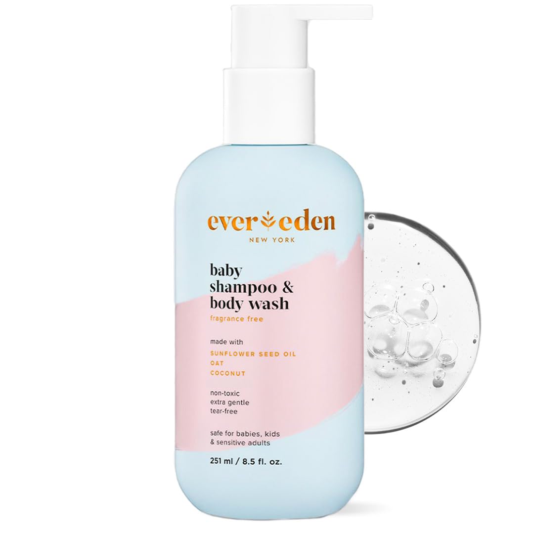 Evereden Kids Shampoo & Conditioner 2-in-1 - Cool Peach, 8.5 fl oz | Vegan, Gentle Care for Healthy Hair & Scalp