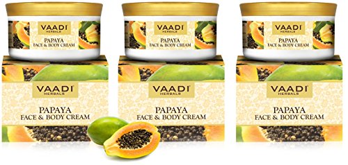 Vaadi Herbals Papaya Face & Body Moisturizer - 16 Oz Herbal Cream