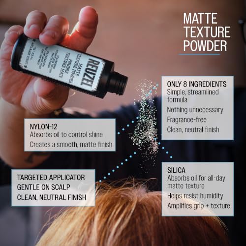 REUZEL Matte Texture Powder 0.53 oz - Volumizing Hair Powder for Instant Root Lift