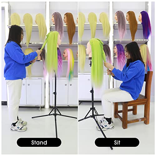 Adjustable Foldable Wig Stand Tripod for Hairdressing Training