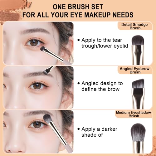 5-Piece Eye Makeup Brush Set - Professional Blending Brushes