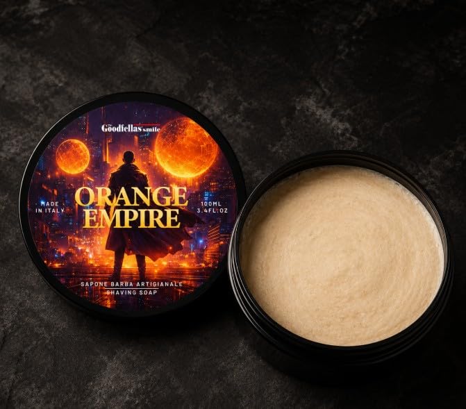 Goodfellas' Smile Orange Empire Shaving Soap - Italian Artisan Citrus & Cedarwood