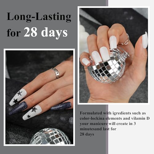 Eodci 6-Color Dip Powder Nail Kit with Base, Top Coat, and Activator