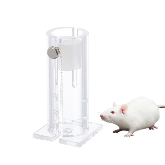 POPETPOP Mouse Restrainer for Research- Acrylic Transparent Laboratory Cages Restrainer for 15-35 Gram Mice (Random Screw Style)