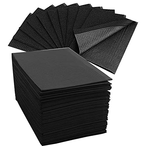 Disposable Black Nail Art Table Towels Mat 13x17 Waterproof 125PCS