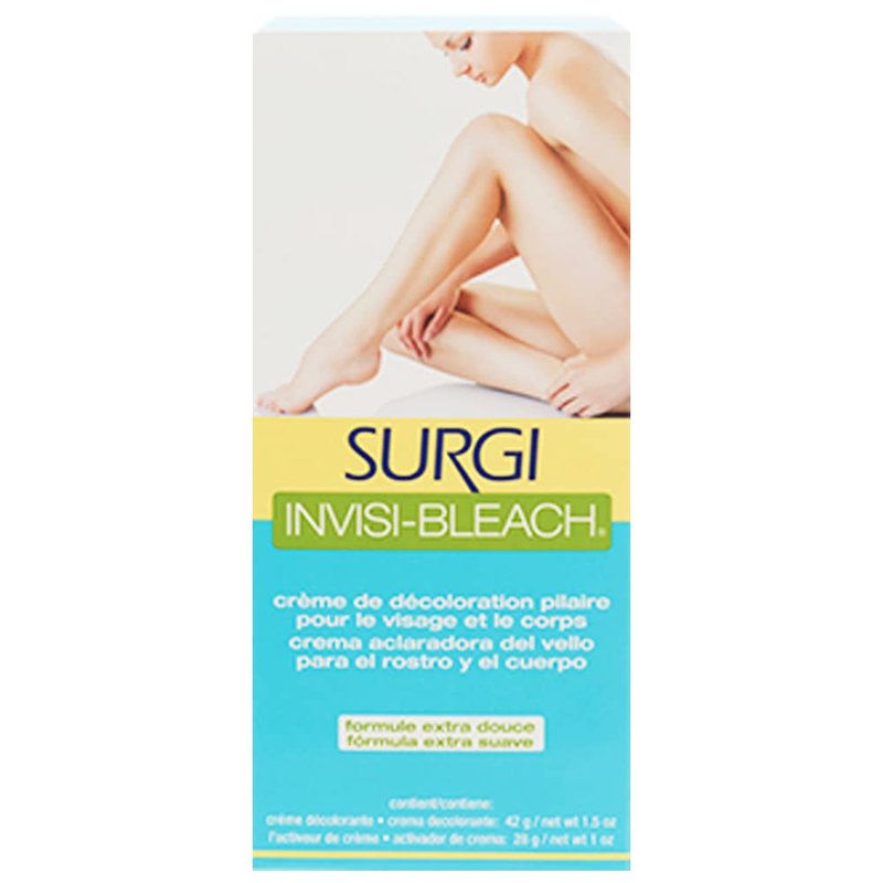Surgiwax Invisi Bleach Face & Body Hair Bleaching Cream – Lightener for Facial Hairs, Arms & Legs, Extra Gentle Formula for Sensitive Skin, 1.5 oz