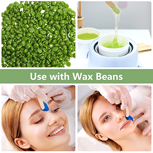 JANYUN 200 Pcs Eyebrow Waxing Sticks - Slanted Wood Applicators