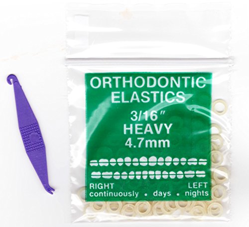 AdentalZ 3/16 Inch Orthodontic Rubber Bands - 300 Pack Heavy Force