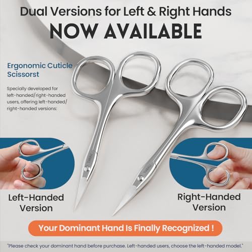 THRAU Right-Handed Surgical-Grade Stainless Steel Cuticle Scissors