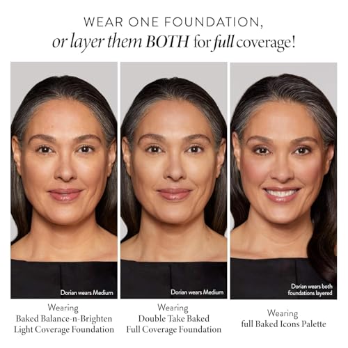 LAURA GELLER Baked Icons Complete Full Face Palette, Light | All-in-One Makeup Palette with Baked Foundations, Blush, Bronzer, Highlighter, Eyeshadows | Coverage for Mature Skin | Travel-Friendly