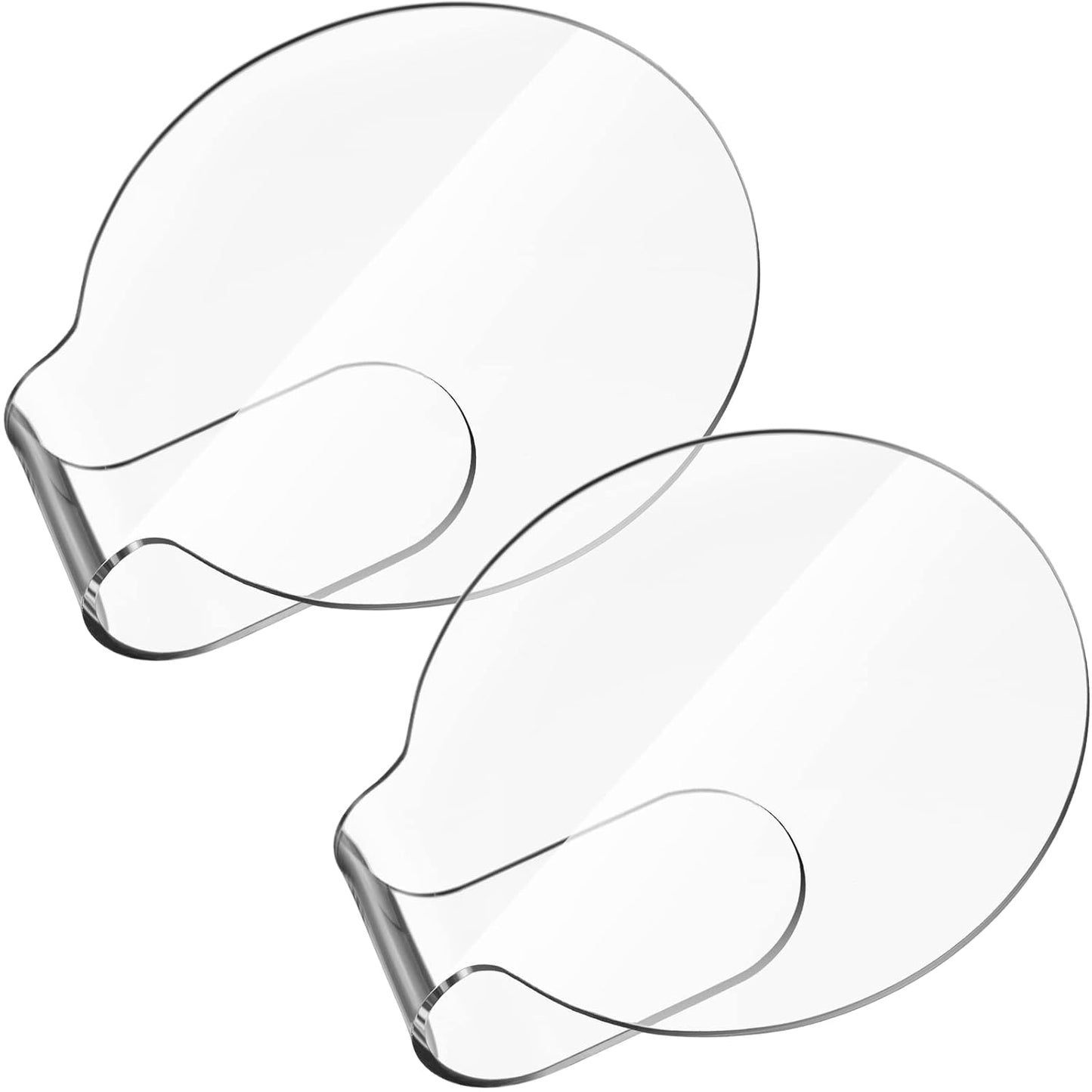 Acrylic Makeup Mixing Palette Set - 2 Clear Trays for Foundation & Eyeshadow Blending | Handheld Cosmetic Dishes