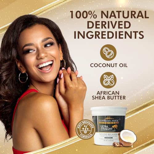 Dominican Magic Ultra Straight No Lye Relaxer - Professional Hair Relaxer System Hair Kit Ideal Hair Relaxer for Curly Hair Salon-Quality Smoothing Treatment, 7.4oz