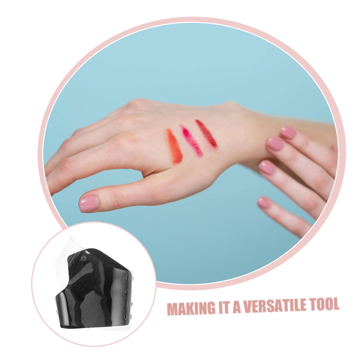 Makeup Mixing Palette & Gloves Set - Reusable Cosmetic Plates for Foundation & Eyeshadow Blending | 2 Pcs