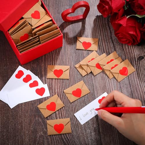 60 Mini Love Notes with Envelopes - Perfect Long-Distance Relationship Gift
