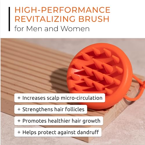 DS Labs Silicone Scalp Massager & Shampoo Brush for Deep Scalp Cleaning