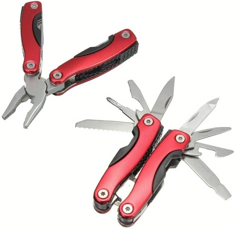 9-In-1 Stainless Steel Portable Multi Tool Plier - Essential Camping Gear & Survival Accessories