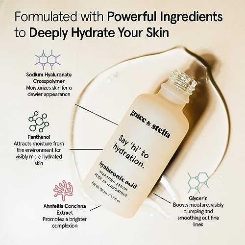 Hyaluronic Acid Serum by Grace & Stella - 10ml Anti-Aging Hydration