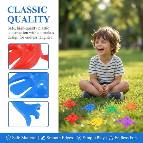 Toyvian 20pcs Jumping Frog Toys - Fun Interactive Bouncing Games