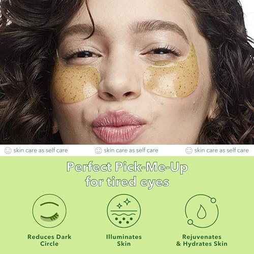 Patchology Perk Up Green Tea Under Eye Patches - 5 Pack Hydrating Gel Masks for Puffiness & Dark Circles