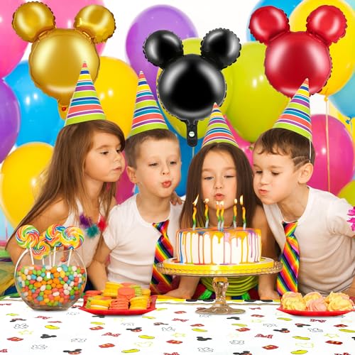 2 Pack Bear Head Tablecloths - Disposable Plastic for Parties