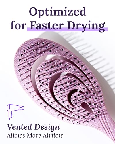 Keranique Detangling Hair Brush - Flexible Scalp Massaging Paddle Brush
