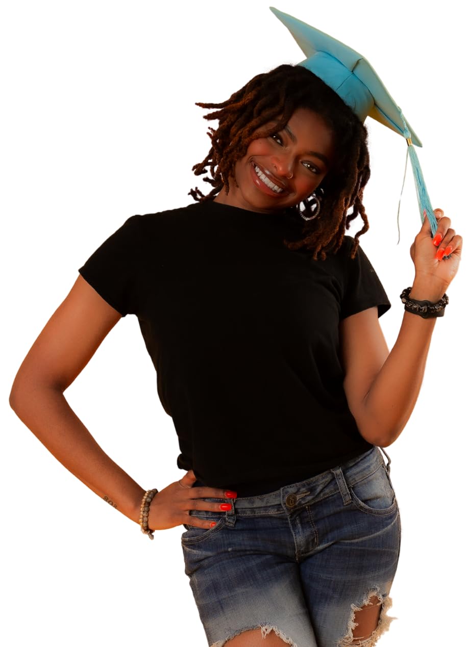 Graduation Cap Headband - Secure Your Cap & Style Your Hair | Black & Clear Options