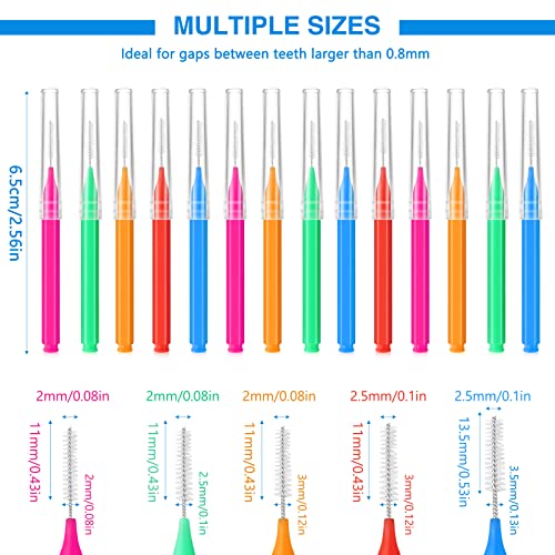 200 Pcs Interdental Brushes for Braces Dental Floss Picks Soft Tooth Cleaning Tools