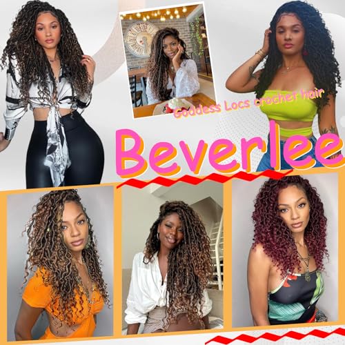 Beverlee 18 Inch Goddess Locs Crochet Hair 8 Pack - 1B# Boho Style