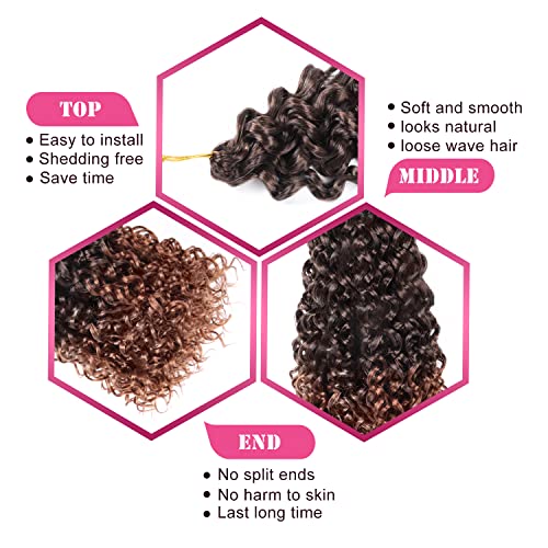 Naniciar 18 Inch Gogo Curl Crochet Hair - 7 Packs T30 Beach Wave Synthetic Extensions