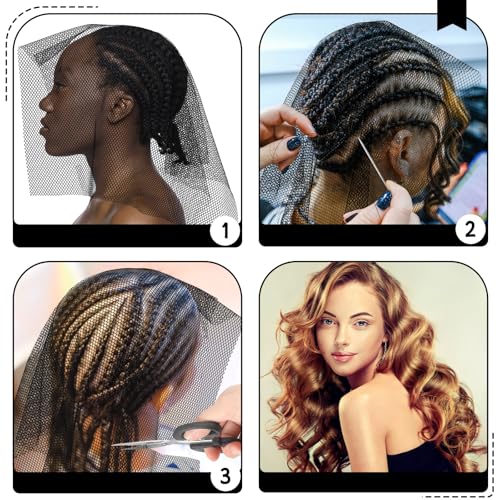 Hair Net Set with Needles & Thread - 5 Pcs, 26 x 18 in