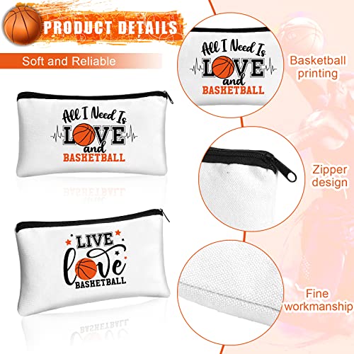 Moukeren Classic Basketball Makeup Bags - 18 Pack, Travel & Gift Ready