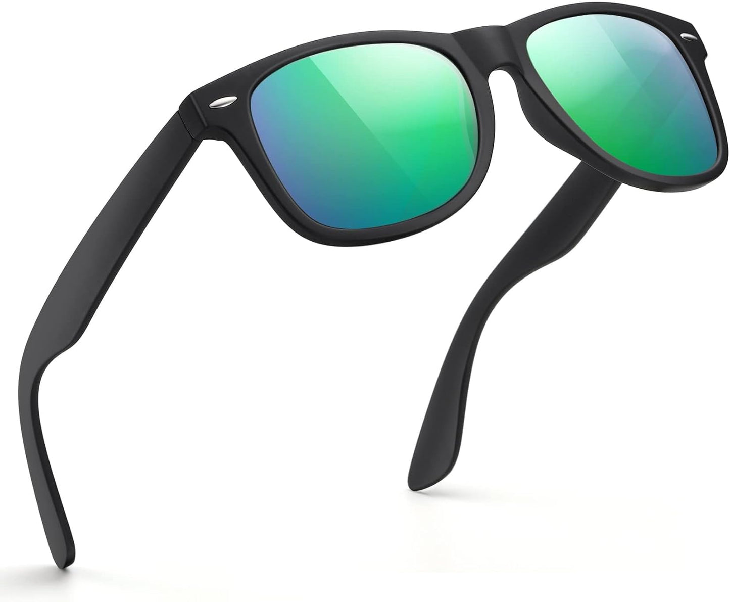 Polarized Sunglasses for Men & Women - Black Retro UV Protection for Driving & Fishing