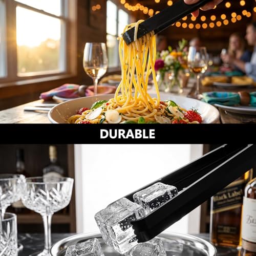 9-Inch Disposable Serving Tongs - 24 Pack, BPA-Free Plastic for Catering & Parties