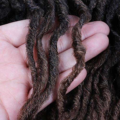 12 Inch Faux Locs Crochet Hair Extensions 6 Packs - T1B/30 by ZQIAN BEAUTY