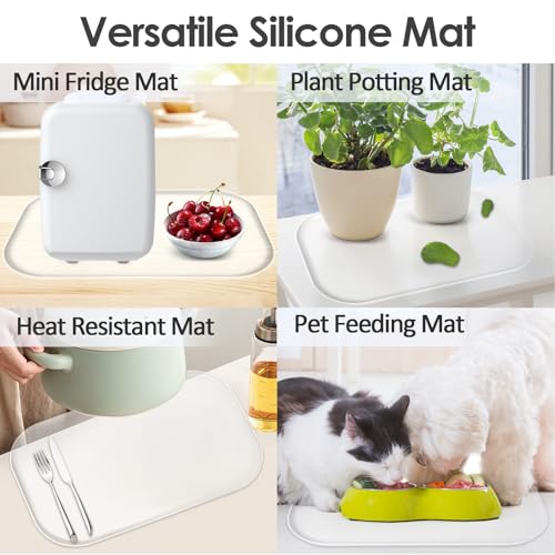 TOHONFOO Silicone Coffee Maker Mat - 17.4''x10.6'' Non-Slip Tray