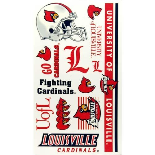 WinCraft Louisville Officially Licensed Temporary Tattoos - 20 Pack